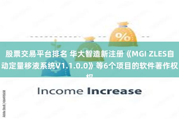 股票交易平台排名 华大智造新注册《MGI ZLES自动定量移液系统V1.1.0.0》等6个项目的软件著作权